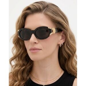 NWT Versace VE4503U Havana Oval 55mm Sunglasses